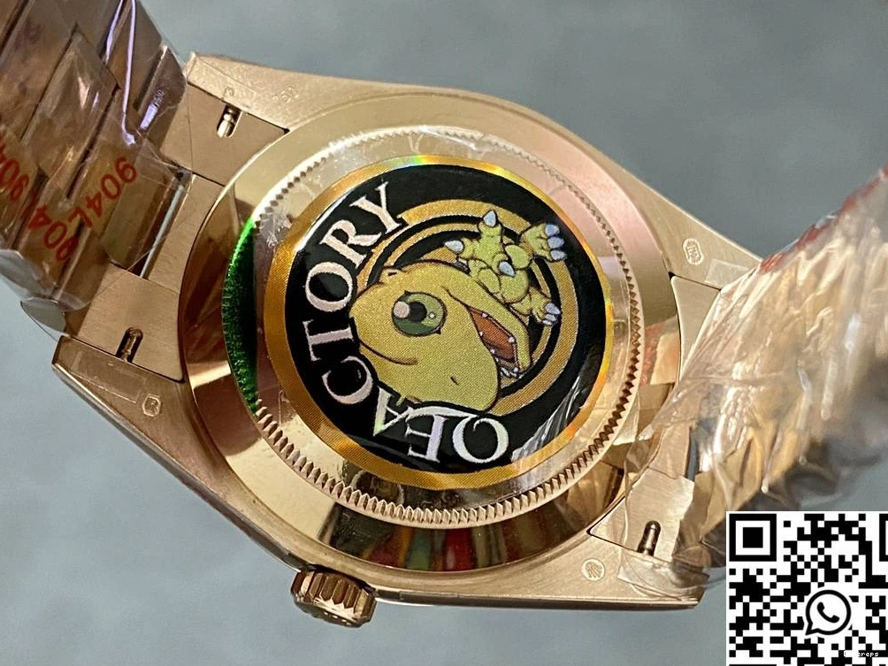 1006 Day v5 M228235-0025 Green Factory Tungsten Rose Rolex Date Functional QF Steel Dial Gold 0716
